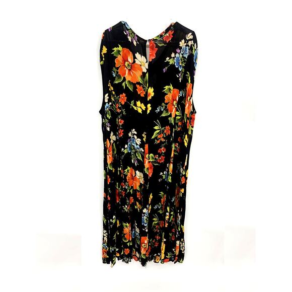 American Angel Black Floral Maxi Dress Sleeveless Size 22/24 - Picture 2 of 5